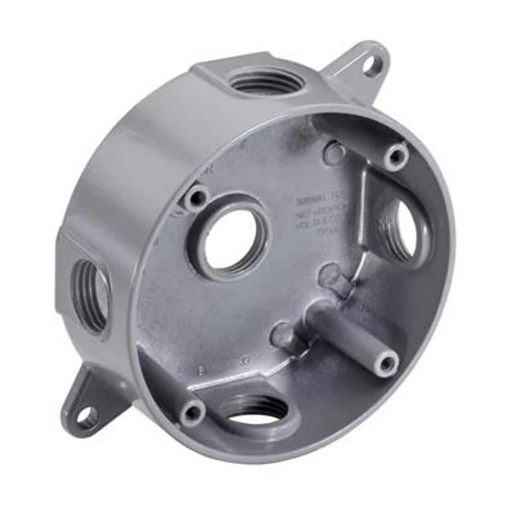 1/2 in. Weatherproof 5-Hole 4 in. Round Box (25-Pack) by Southwire 1 1/2 in. Weatherproof 5-Hole 4 in. Round Box (25-Pack) by Southwire