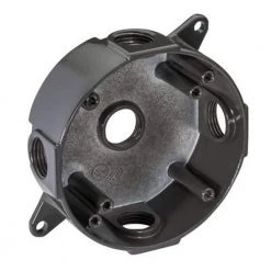 1/2 in. Weatherproof 5-Hole Bronze 4 in. Round Box (25-Pack) by Southwire