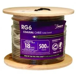 500 ft. 18 RG6 Dual Shield CU CATV CM/CL2 Coaxial Cable in Black by Southwire