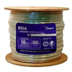 500 ft. 18 RG6 Dual Shield CU CATV CM/CL2 Coaxial Cable in White by Southwire