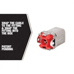 Double Snap 3/8 in. MC/AC/BX Box Connector (50-Pack) by Southwire -Electro Gear Shop southwire conduit fittings mds38 1d 1000