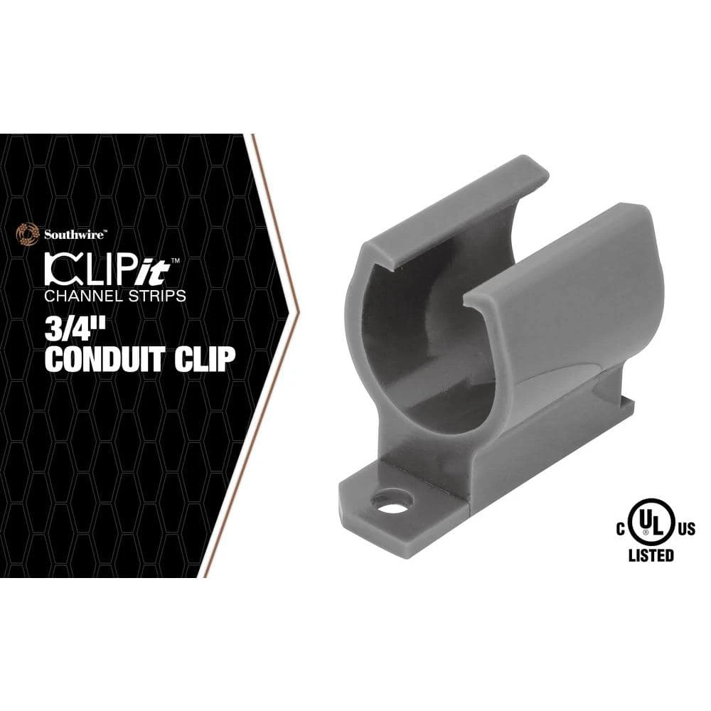 Clip-It 3/4 in. Conduit Clip for EMT PVC (100-Pack) by Southwire 3 Clip-It 3/4 in. Conduit Clip for EMT PVC (100-Pack) by Southwire - Image 3