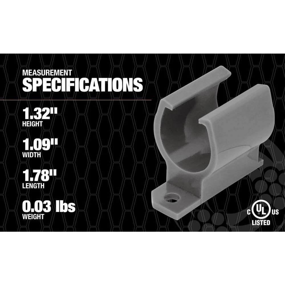 Clip-It 3/4 in. Conduit Clip for EMT PVC (100-Pack) by Southwire 6 Clip-It 3/4 in. Conduit Clip for EMT PVC (100-Pack) by Southwire - Image 6