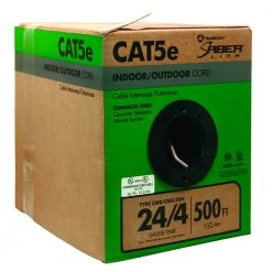 500 ft. Tan 24/4 CAT5e CMR-CMX Indoor/Outdoor Data Cable by Southwire