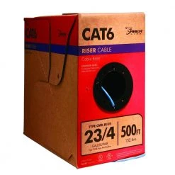500 ft. Blue 23/4 Solid CU CAT6 CMR (Riser) Data Cable by Southwire