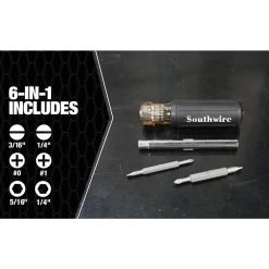 6-In-1 Screwdriver with Precision Bit by Southwire -Electro Gear Shop southwire electrical screwdrivers nut drivers 65028840 1f 1000