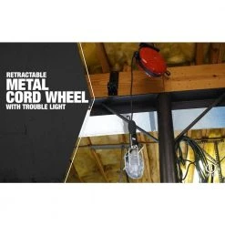 75-Watt 40 ft. 16/3 SJTW Incandescent Guarded Trouble Work Light with Retractable Cord Reel by Southwire -Electro Gear Shop southwire extension cord reels 48000 c3 1000