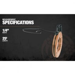 1/4 in. x 25 ft. Flat Steel Fish Tape by Southwire -Electro Gear Shop southwire fish tape poles 58279740 40 1000