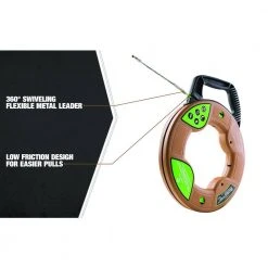 SIMpull 125 ft. 4.5 mm Flexible Metal Leader Fish Tape by Southwire -Electro Gear Shop southwire fish tape poles 59896940 1f 1000