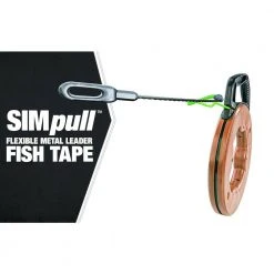 SIMpull 125 ft. 4.5 mm Flexible Metal Leader Fish Tape by Southwire -Electro Gear Shop southwire fish tape poles 59896940 4f 1000