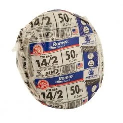 50 ft. 14/2 Solid Romex Simpull CU NM-B W/G Wire by Southwire -Electro Gear Shop southwire nm wires 28827422 4f 1000