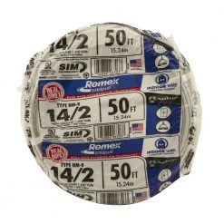 50 ft. 14/2 Solid Romex Simpull CU NM-B W/G Wire by Southwire -Electro Gear Shop southwire nm wires 28827422 66 1000