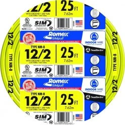 25 ft. 12/2 Solid Romex SIMpull CU NM-B W/G Wire by Southwire