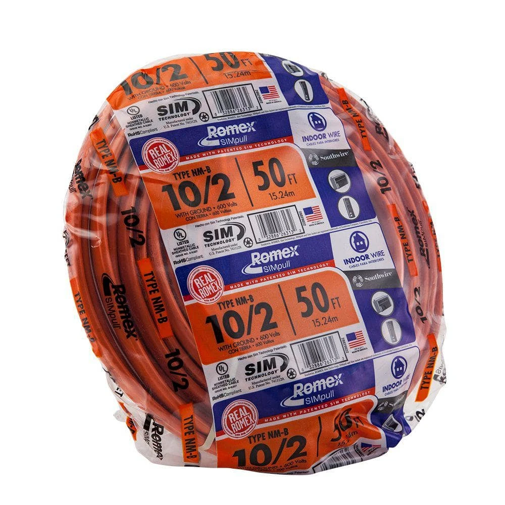 50 ft. 10/2 Solid Romex Simpull CU NM-B W/G Wire by Southwire 7 50 ft. 10/2 Solid Romex Simpull CU NM-B W/G Wire by Southwire - Image 7