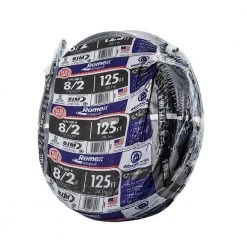 125 ft. 8/2 Black Stranded Romex SIMpull CU NM-B W/G Wire by Southwire -Electro Gear Shop southwire nm wires 28893602 66 1000