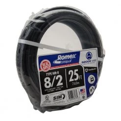 25 ft. 8/2 Stranded Romex SIMpull CU NM-B W/G Wire by Southwire -Electro Gear Shop southwire nm wires 28893621 77 1000