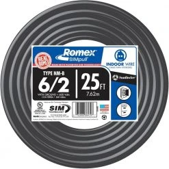 25 ft. 6/2 Stranded Romex SIMpull CU NM-B W/G Wire by Southwire