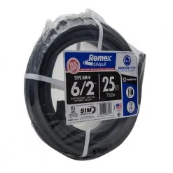 25 ft. 6/2 Stranded Romex SIMpull CU NM-B W/G Wire by Southwire -Electro Gear Shop southwire nm wires 28894421 77 1000