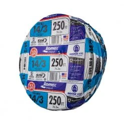 250 ft. 14/3 Solid Romex SIMpull CU NM-B W/G Wire by Southwire -Electro Gear Shop southwire nm wires 63946855 66 1000