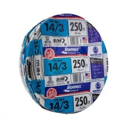 250 ft. 14/3 Solid Romex SIMpull CU NM-B W/G Wire by Southwire -Electro Gear Shop southwire nm wires 63946855 77 1000