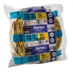 25 ft. 12/3 Solid Romex SIMpull CU NM-B W/G Wire by Southwire 16 25 ft. 12/3 Solid Romex SIMpull CU NM-B W/G Wire by Southwire -Electro Gear Shop southwire nm wires 63947621 77 1000