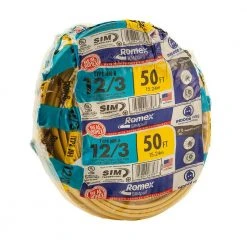 50 ft. 12/3 Solid Romex SIMpull CU NM-B W/G Wire by Southwire -Electro Gear Shop southwire nm wires 63947622 c3 1000