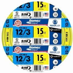 15 ft. 12/3 Solid Romex SIMpull CU NM-B W/G Wire by Southwire