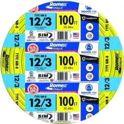 100 ft. 12/3 Solid Romex SIMpull CU NM-B W/G Wire by Southwire