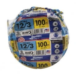 100 ft. 12/3 Solid Romex SIMpull CU NM-B W/G Wire by Southwire -Electro Gear Shop southwire nm wires 63947628 66 1000