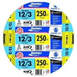 250 ft. 12/3 Solid Romex SIMpull CU NM-B W/G Wire by Southwire