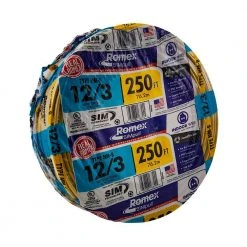 250 ft. 12/3 Solid Romex SIMpull CU NM-B W/G Wire by Southwire 14 250 ft. 12/3 Solid Romex SIMpull CU NM-B W/G Wire by Southwire -Electro Gear Shop southwire nm wires 63947655 77 1000