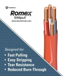 15 ft. 10/3 Solid Romex SIMpull CU NM-B W/G Wire by Southwire -Electro Gear Shop southwire nm wires 63948427 40 1000