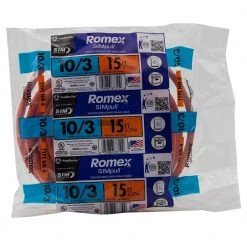 15 ft. 10/3 Solid Romex SIMpull CU NM-B W/G Wire by Southwire -Electro Gear Shop southwire nm wires 63948427 66 1000
