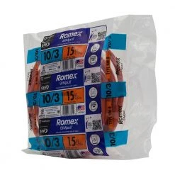15 ft. 10/3 Solid Romex SIMpull CU NM-B W/G Wire by Southwire -Electro Gear Shop southwire nm wires 63948427 c3 1000