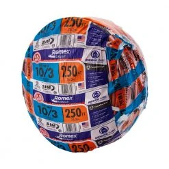 250 ft. 10/3 Orange Solid Romex SIMpull CU NM-B W/G Wire by Southwire -Electro Gear Shop southwire nm wires 63948455 c3 1000
