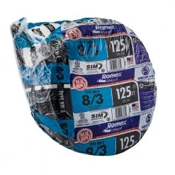 125 ft. 8/3 Stranded Romex SIMpull CU NM-B W/G Wire by Southwire -Electro Gear Shop southwire nm wires 63949202 1d 1000