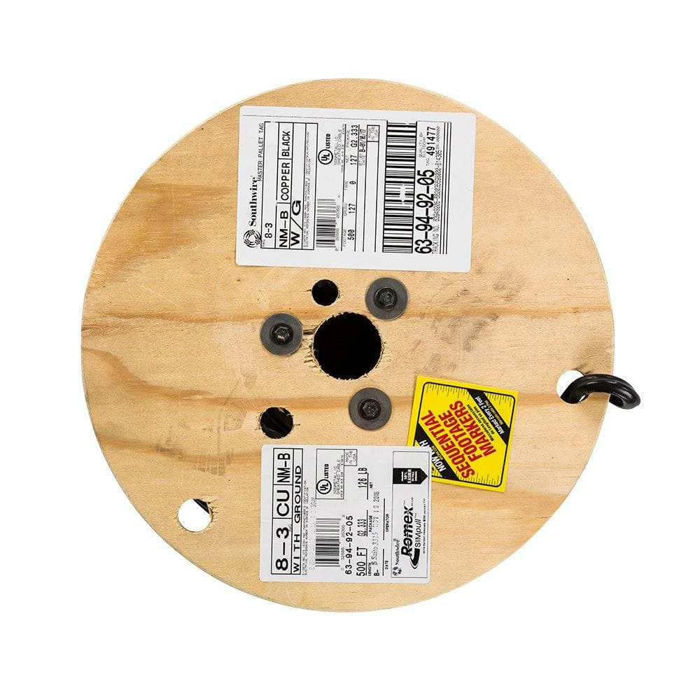 500 ft. 8/3 Stranded Romex SIMpull CU NM-B W/G Wire by Southwire 6 500 ft. 8/3 Stranded Romex SIMpull CU NM-B W/G Wire by Southwire - Image 6