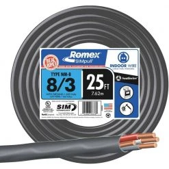 25 ft. 8/3 Stranded Romex SIMpull CU NM-B W/G Wire by Southwire