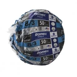 50 ft. 8/3 Stranded Romex SIMpull CU NM-B W/G Wire by Southwire -Electro Gear Shop southwire nm wires 63949232 66 1000