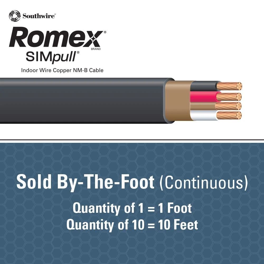 (By-the-Foot) 8/3 Stranded Romex SIMpull CU NM-B W/G Wire by Southwire 2 (By-the-Foot) 8/3 Stranded Romex SIMpull CU NM-B W/G Wire by Southwire - Image 2