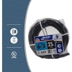 25 ft. 6/3 Stranded Romex SIMpull CU NM-B W/G Wire by Southwire 8 25 ft. 6/3 Stranded Romex SIMpull CU NM-B W/G Wire by Southwire -Electro Gear Shop southwire nm wires 63950021 c3 1000