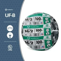 100 ft. 14/2 Gray Solid CU UF-B W/G Wire by Southwire -Electro Gear Shop southwire outdoor electrical wires 13054226 40 1000
