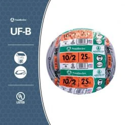 25 ft. 10/2 Gray Solid CU UF-B W/G Wire by Southwire -Electro Gear Shop southwire outdoor electrical wires 13056721 40 1000