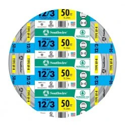 50 ft. 12/3 Gray Solid CU UF-B W/G Wire by Southwire