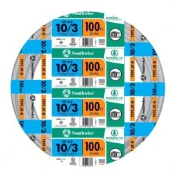 100 ft. 10/3 Gray Solid CU UF-B W/G Wire by Southwire