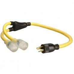 3 ft. 12/4 STOW 20-Amp to 20-Amp Multi-Outlet (2) Major Appliance Y-Adapter Power Cord by Southwire