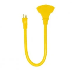2 ft. 12/3 STW Multi-Outlet (3) Outdoor Heavy-Duty Adapter Extension Cord, Yellow by Southwire 10 2 ft. 12/3 STW Multi-Outlet (3) Outdoor Heavy-Duty Adapter Extension Cord, Yellow by Southwire -Electro Gear Shop southwire outlet adapters converters 4112sw8802 1f 1000