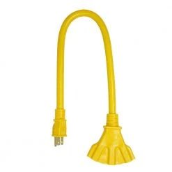 2 ft. 12/3 STW Multi-Outlet (3) Outdoor Heavy-Duty Adapter Extension Cord, Yellow by Southwire 9 2 ft. 12/3 STW Multi-Outlet (3) Outdoor Heavy-Duty Adapter Extension Cord, Yellow by Southwire -Electro Gear Shop southwire outlet adapters converters 4112sw8802 4f 1000