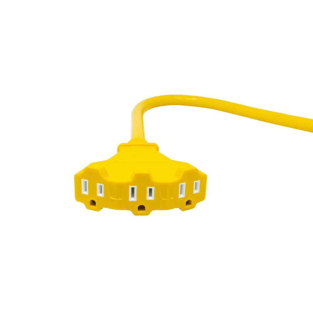 2 ft. 12/3 STW Multi-Outlet (3) Outdoor Heavy-Duty Adapter Extension Cord, Yellow by Southwire 6 2 ft. 12/3 STW Multi-Outlet (3) Outdoor Heavy-Duty Adapter Extension Cord, Yellow by Southwire - Image 6