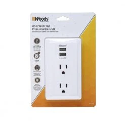 2.4-Amp 2-Outlet/2-USB Plug-In Wall Charger by Southwire -Electro Gear Shop southwire surge protectors 41230 1f 1000